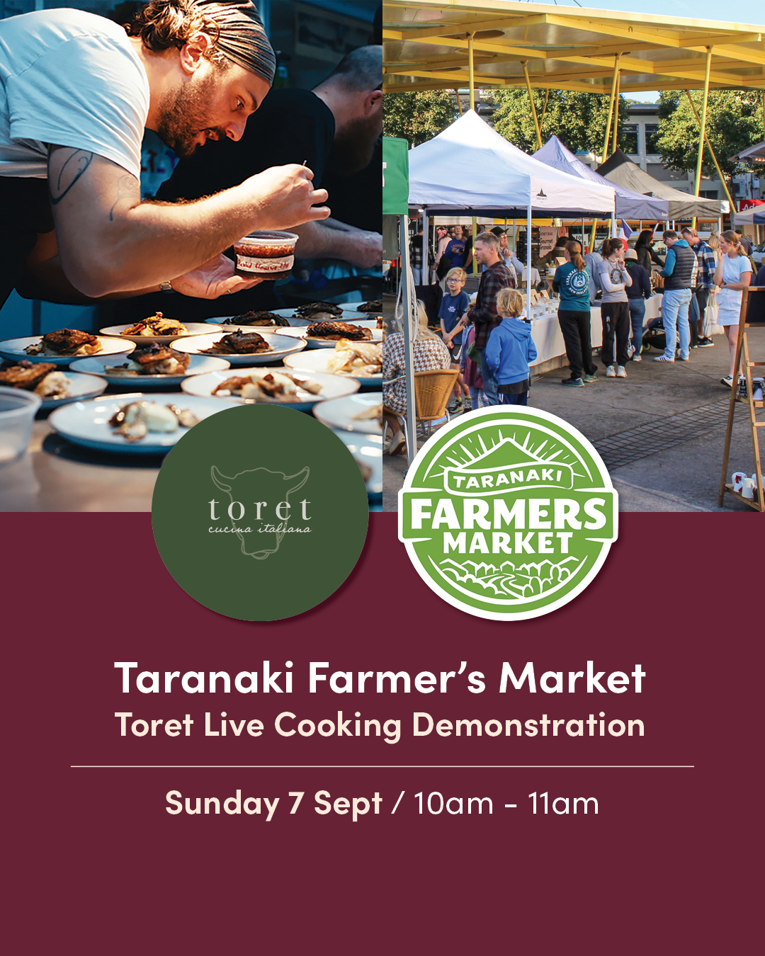 Taranaki Farmer’s Market – Toret Live Cooking Demonstration